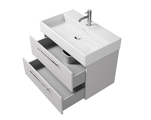 Заказать Тумба под раковину Creto Tivoli 80 8-1377W подвесная Белая в магазине сантехники Santeh-Crystal.ru