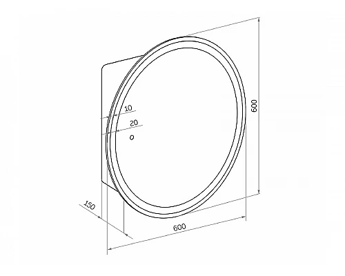 Приобрести Зеркальный шкаф Creto Tour 60 17-D600WH с подсветкой Белый в магазине сантехники Santeh-Crystal.ru
