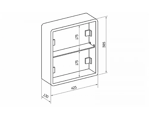 Приобрести Зеркальный шкаф Creto Tour 60 17-D600WH с подсветкой Белый в магазине сантехники Santeh-Crystal.ru