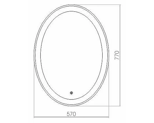 Заказать Зеркало Creto Venezia 57 11-570770V с подсветкой с сенсорным выключателем в магазине сантехники Santeh-Crystal.ru