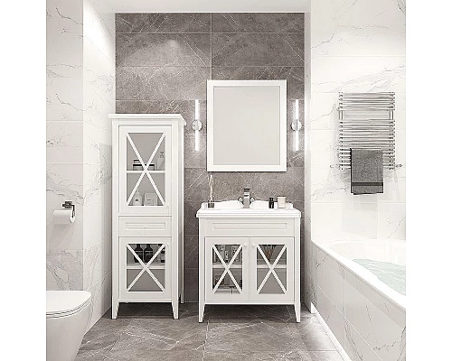 Купить Зеркало Creto Vetra 50 15-50W Белое в магазине сантехники Santeh-Crystal.ru