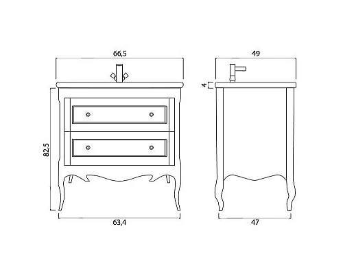 Приобрести Тумба под раковину Creto Viva 66 13-1007O Olivine в магазине сантехники Santeh-Crystal.ru