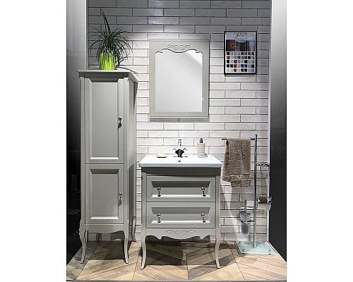 Приобрести Шкаф пенал Creto Viva 43 L 13-TPO Olivine в магазине сантехники Santeh-Crystal.ru