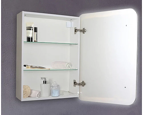 Заказать Зеркальный шкаф Creto Zoe 60 16-602800Z с подсветкой Белый в магазине сантехники Santeh-Crystal.ru