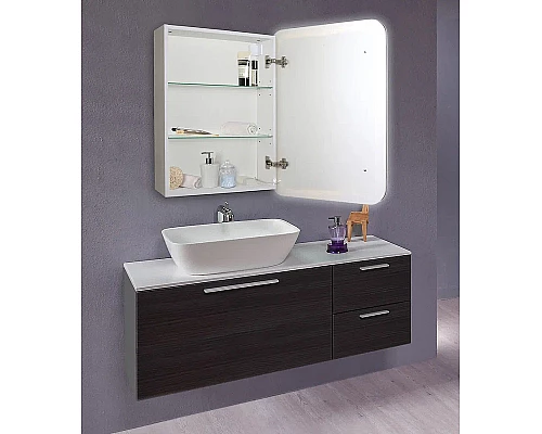 Заказать Зеркальный шкаф Creto Zoe 60 16-602800Z с подсветкой Белый в магазине сантехники Santeh-Crystal.ru