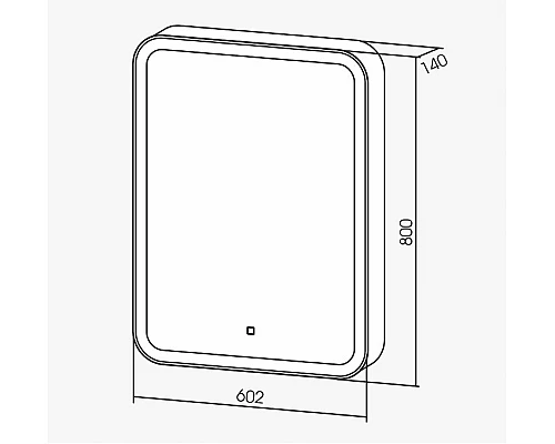 Заказать Зеркальный шкаф Creto Zoe 60 16-602800Z с подсветкой Белый в магазине сантехники Santeh-Crystal.ru