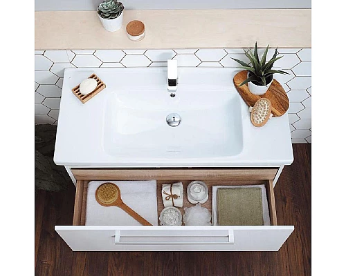 Заказать Тумба под раковину Dreja Big Inn 65 77.0202D подвесная Дуб кантри в магазине сантехники Santeh-Crystal.ru