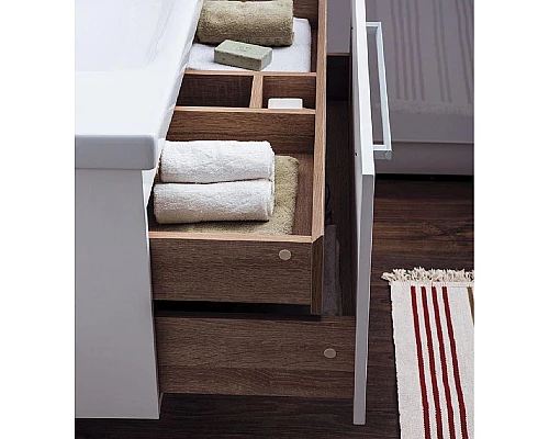 Приобрести Тумба под раковину Dreja Big Inn 65 77.0201W подвесная Белый глянец в магазине сантехники Santeh-Crystal.ru