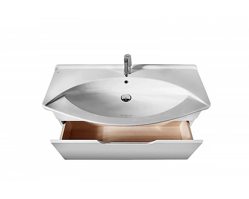 Заказать Тумба под раковину Dreja Laguna 85 99.0103 подвесная Белый глянец в магазине сантехники Santeh-Crystal.ru