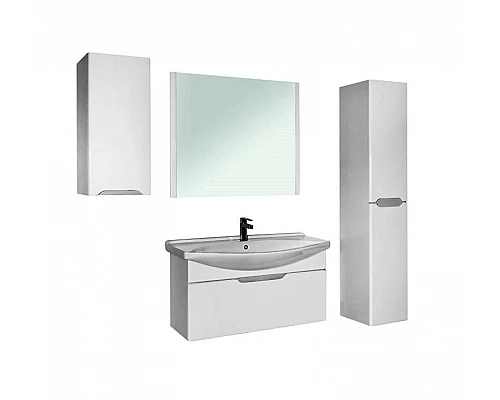 Купить Тумба под раковину Dreja Laguna 105 99.0104 подвесная Белый глянец в магазине сантехники Santeh-Crystal.ru