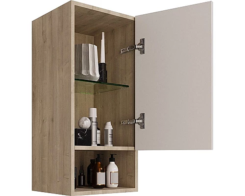 Приобрести Подвесной шкаф Dreja Perfecto 35 99.0815 Дуб эврика Белый в магазине сантехники Santeh-Crystal.ru