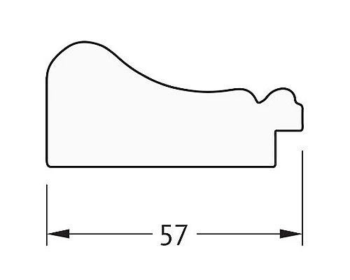 Купить Зеркало Evoform Definite 84х64 BY 1011 в багетной раме - Беленый дуб 57 мм в магазине сантехники Santeh-Crystal.ru
