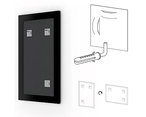 Приобрести Зеркало Evoform Definite 86х66 BY 1014 в багетной раме - Орех 65 мм в магазине сантехники Santeh-Crystal.ru