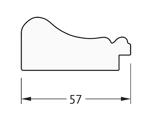 Заказать Зеркало Evoform Definite 144х54 BY 1071 в багетной раме - Беленый дуб 57 мм в магазине сантехники Santeh-Crystal.ru
