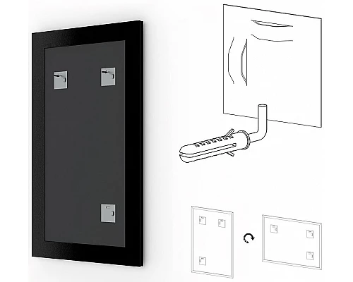 Купить Зеркало Evoform Definite 78х58 BY 0636 в багетной раме - Вишня 22 мм в магазине сантехники Santeh-Crystal.ru