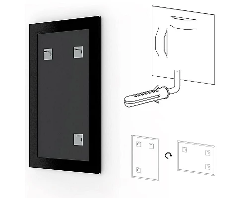 Заказать Зеркало Evoform Definite 84х64 BY 0650 в багетной раме - Травленое золото 59 мм в магазине сантехники Santeh-Crystal.ru