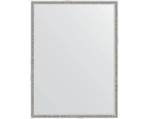 Купить Зеркало Evoform Definite 78х58 BY 0639 в багетной раме - Витое серебро 28 мм в магазине сантехники Santeh-Crystal.ru