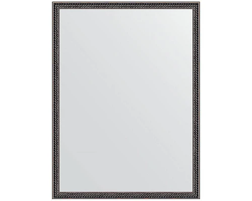 Купить Зеркало Evoform Definite 78х58 BY 0641 в багетной раме - Витой махагон 28 мм в магазине сантехники Santeh-Crystal.ru