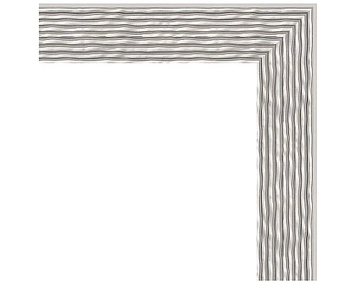 Купить Зеркало Evoform Definite 81х61 BY 3166 в багетной раме - Волна алюминий 46 мм в магазине сантехники Santeh-Crystal.ru