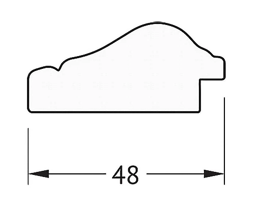 Приобрести Зеркало Evoform Definite 62х62 BY 0776 в багетной раме - Алебастр 48 мм в магазине сантехники Santeh-Crystal.ru