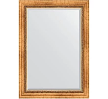 Зеркало Evoform Exclusive 106х76 BY 3464 с фацетом в багетной раме - Римское золото 88 мм