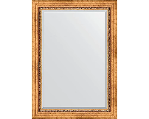 Купить Зеркало Evoform Exclusive 106х76 BY 3464 с фацетом в багетной раме - Римское золото 88 мм в магазине сантехники Santeh-Crystal.ru