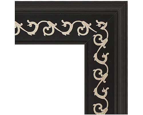 Приобрести Зеркало Evoform Exclusive Floor 199х100 BY 6148 с фацетом в багетной раме - Черный ардеко 81 мм в магазине сантехники Santeh-Crystal.ru