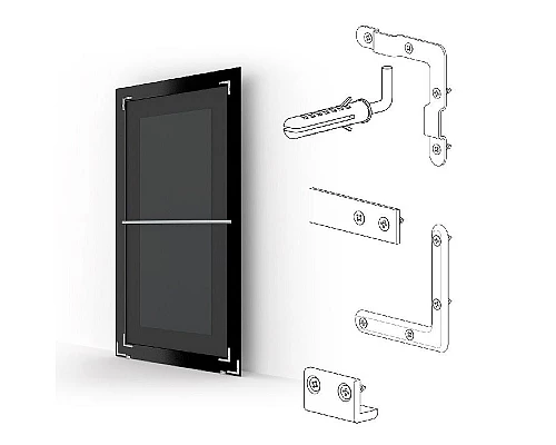 Приобрести Зеркало Evoform Exclusive Floor 199х100 BY 6148 с фацетом в багетной раме - Черный ардеко 81 мм в магазине сантехники Santeh-Crystal.ru