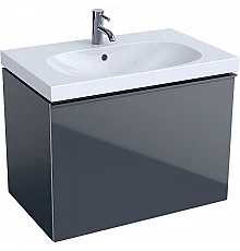 Тумба под раковину Geberit (Keramag) Acanto 74 500.611.JK.2 подвесная Темно-серая глянцевая