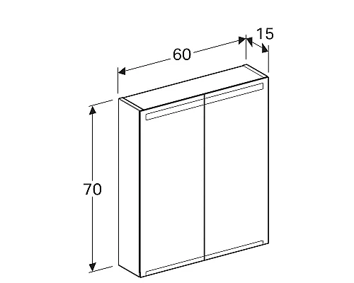 Купить Зеркальный шкаф Geberit Option 60 500.582.00.1 Белый в магазине сантехники Santeh-Crystal.ru