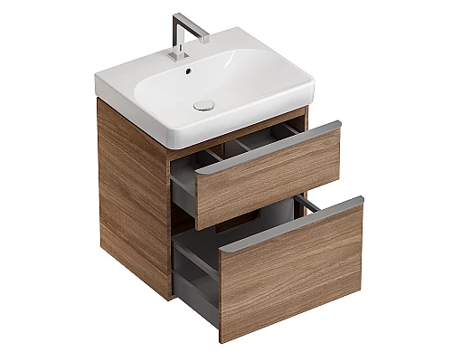 Приобрести Тумба под раковину Geberit Smyle Square 60 500.352.JR.1 Пекан в магазине сантехники Santeh-Crystal.ru