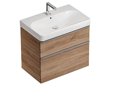 Приобрести Тумба под раковину Geberit Smyle Square 75 500.353.JR.1 Пекан в магазине сантехники Santeh-Crystal.ru