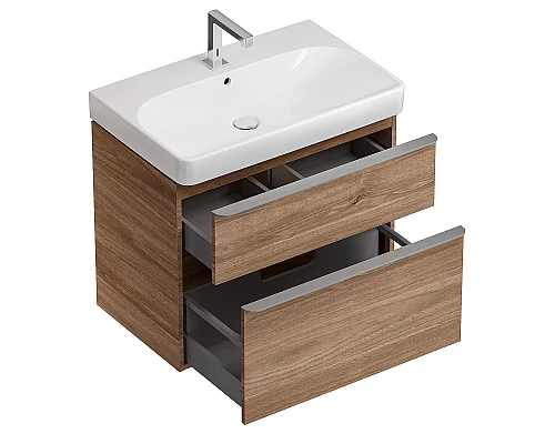 Приобрести Тумба под раковину Geberit Smyle Square 75 500.353.JR.1 Пекан в магазине сантехники Santeh-Crystal.ru