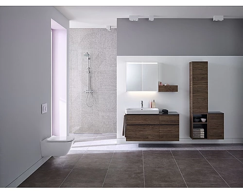 Приобрести Тумба под раковину Geberit Smyle Square 75 500.353.JR.1 Пекан в магазине сантехники Santeh-Crystal.ru