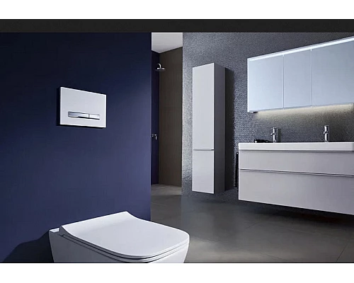 Купить Тумба под раковину Geberit Smyle Square 120 500.355.00.1 подвесная Белая в магазине сантехники Santeh-Crystal.ru