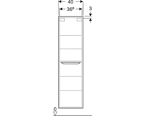 Заказать Шкаф пенал Geberit myDay 40 824001000 подвесной Какао с молоком в магазине сантехники Santeh-Crystal.ru