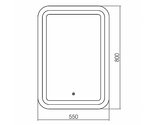 Купить Зеркало Grossman Elegans 55 555800 с подсветкой с сенсорным выключателем в магазине сантехники Santeh-Crystal.ru