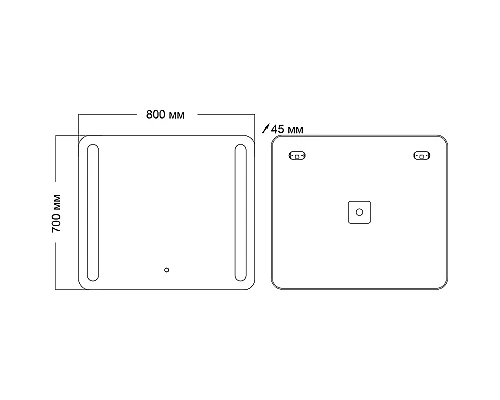 Заказать Зеркало Grossman Lara 80 138070 с подсветкой с сенсорным выключателем в магазине сантехники Santeh-Crystal.ru