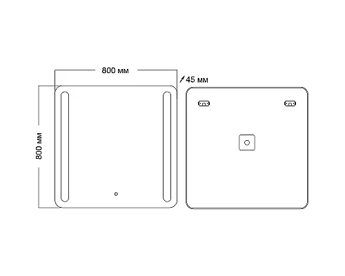 Приобрести Зеркало Grossman Lara 80 138080 с подсветкой с сенсорным выключателем в магазине сантехники Santeh-Crystal.ru