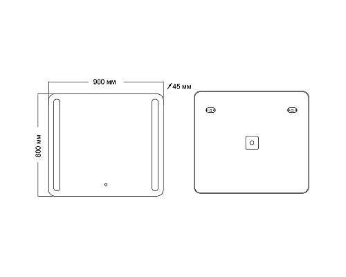 Купить Зеркало Grossman Lara 90 139080 с подсветкой с сенсорным выключателем в магазине сантехники Santeh-Crystal.ru