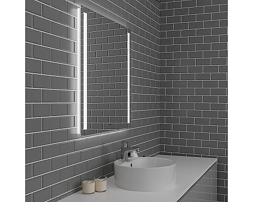 Заказать Зеркало Grossman Norma 60 106080 с подсветкой с механическим выключателем в магазине сантехники Santeh-Crystal.ru