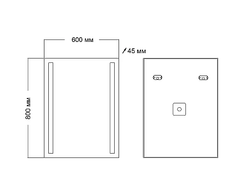 Заказать Зеркало Grossman Norma 60 106080 с подсветкой с механическим выключателем в магазине сантехники Santeh-Crystal.ru
