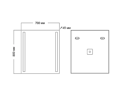 Купить Зеркало Grossman Norma 70 107080 с подсветкой с механическим выключателем в магазине сантехники Santeh-Crystal.ru