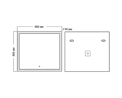 Заказать Зеркало Grossman Sirius 90 129080 с подсветкой с сенсорным выключателем в магазине сантехники Santeh-Crystal.ru
