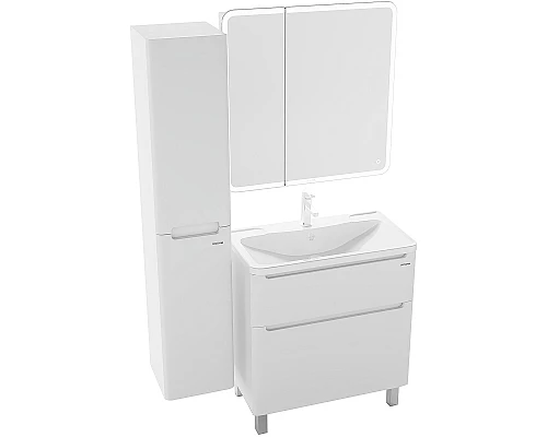 Заказать Зеркальный шкаф Grossman Адель 80 208004 с подсветкой Белый в магазине сантехники Santeh-Crystal.ru