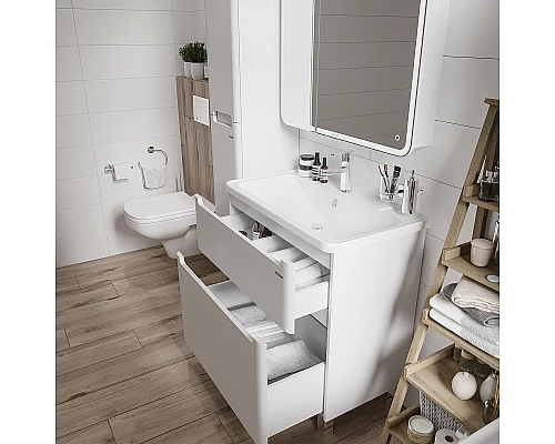 Заказать Зеркальный шкаф Grossman Адель 80 208004 с подсветкой Белый в магазине сантехники Santeh-Crystal.ru