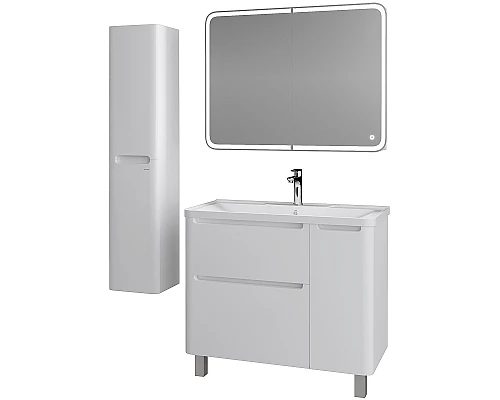 Купить Зеркальный шкаф Grossman Адель 90 209004 с подсветкой Белый в магазине сантехники Santeh-Crystal.ru