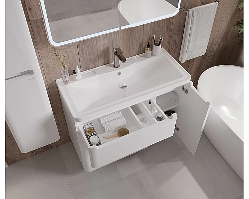 Приобрести Тумба под раковину Grossman Адель 100 1010002 Белая в магазине сантехники Santeh-Crystal.ru