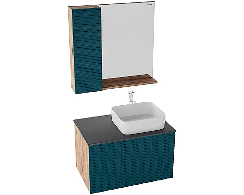 Купить Зеркало со шкафом Grossman Альба 80 L 208005 Веллингтон Бриз в магазине сантехники Santeh-Crystal.ru