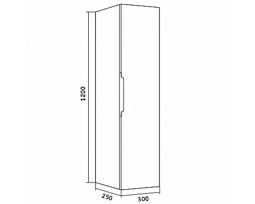 Заказать Шкаф пенал Grossman Форта 30 303005 подвесной Дуб галифакс в магазине сантехники Santeh-Crystal.ru